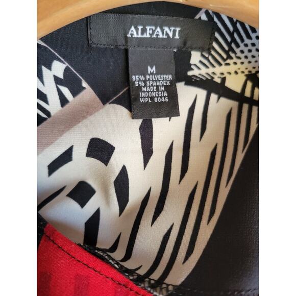 Alfani Women’s urban flight red white black short dress - medium - Picture 5 of 6